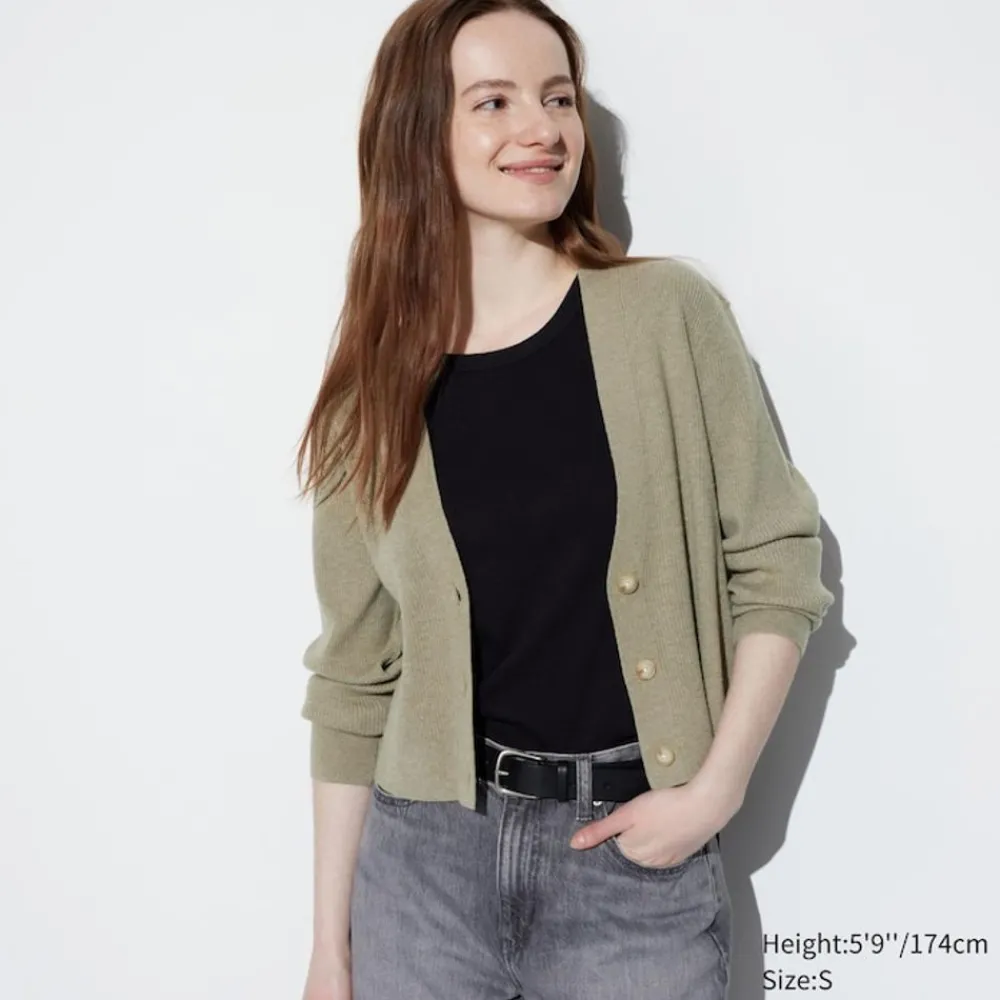 Pullover & Strickjacken*UNIQLO Gerippte Strickjacke