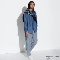 Loungewear & Pyjamas*UNIQLO Gestreifte Baumwolle Easy Hose (Relaxed Fit)