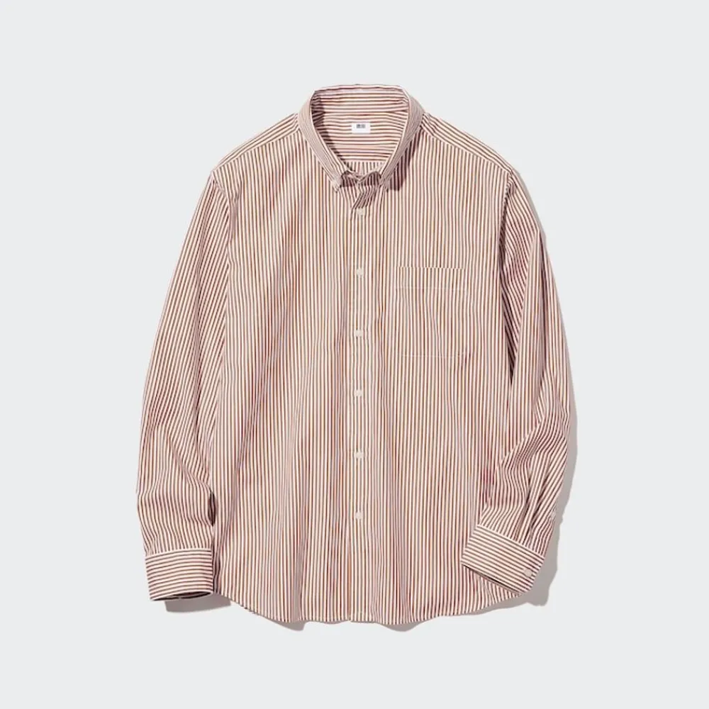Hemden*UNIQLO Gestreiftes Extra Feine Baumwolle Hemd