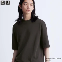 T-Shirts & Oberteile*UNIQLO Gestreiftes Oversized Airism Baumwolle Halbarm T-Shirt