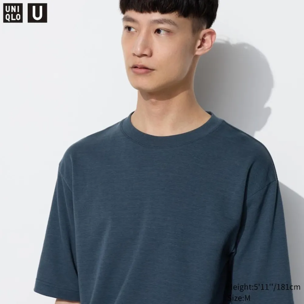 T-Shirts & Oberteile*UNIQLO Gestreiftes Oversized Airism Baumwolle Halbarm T-Shirt