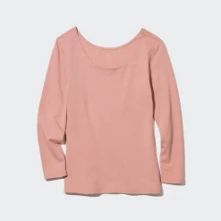 T-Shirts & Oberteile*UNIQLO Heattech Extra Warm Baumwolle Thermo Langarmshirt Mit Weitem Rundhals