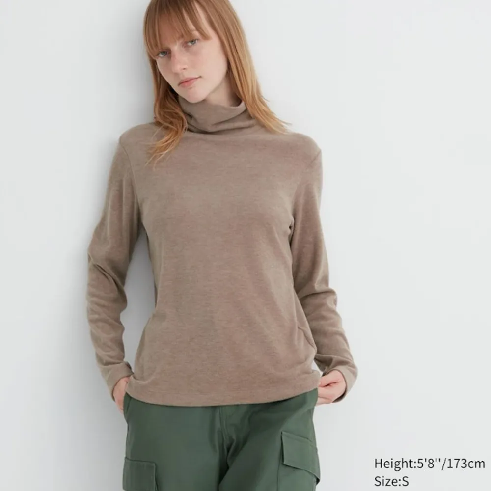 T-Shirts & Oberteile*UNIQLO Heattech Fleece Langarmshirt Mit Rollkragen