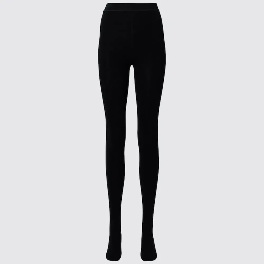 Socken, Strumpfhosen & Leggings*UNIQLO Heattech Gerippte Thermo Strickhose (Maschinenwaschbar)