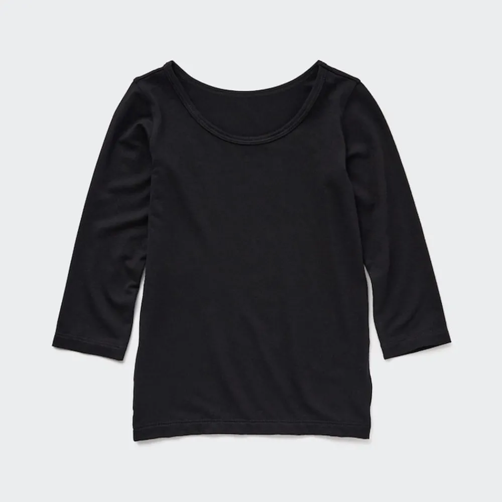 T-Shirts & Oberteile*UNIQLO Heattech Thermo Langarmshirt Mit Weitem Rundhals