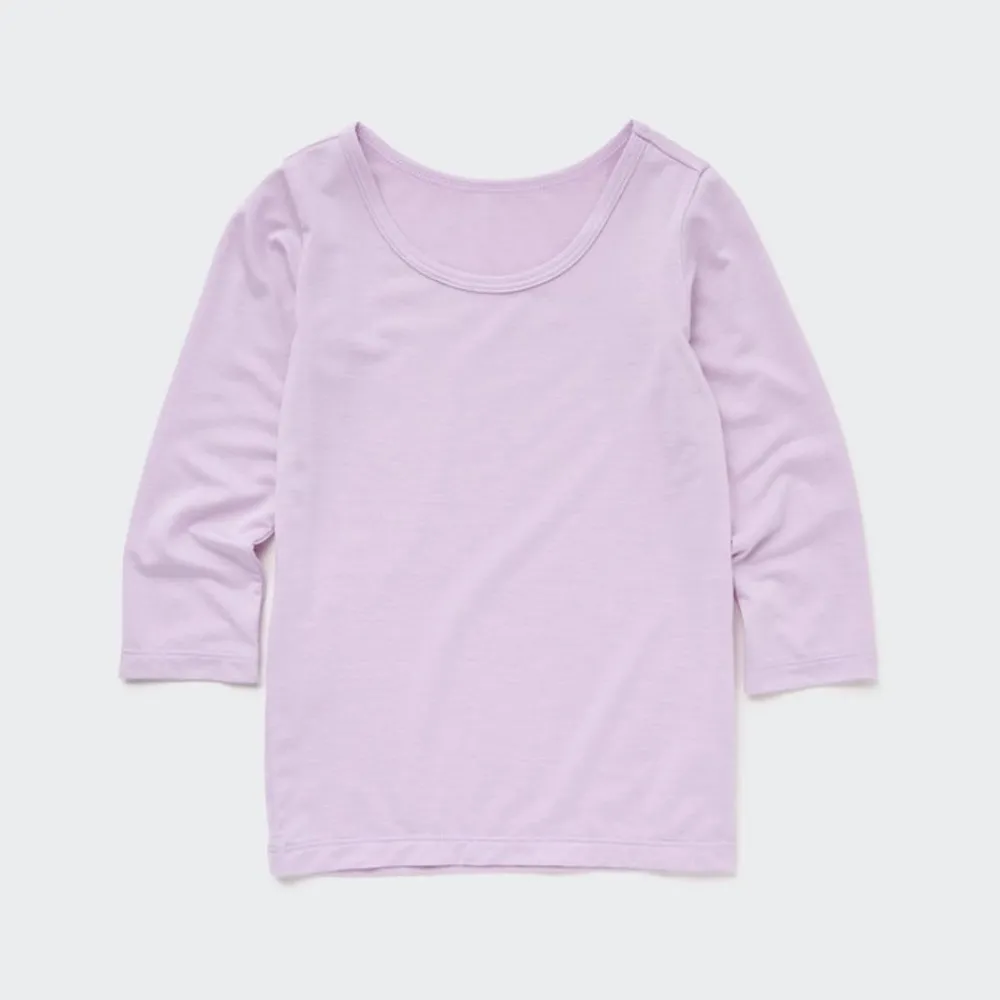 T-Shirts & Oberteile*UNIQLO Heattech Thermo Langarmshirt Mit Weitem Rundhals