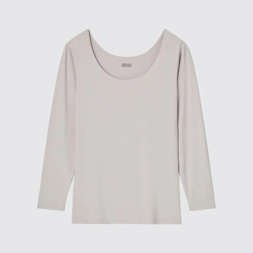T-Shirts & Oberteile*UNIQLO Heattech Thermo Langarmshirt Mit Weitem Rundhals