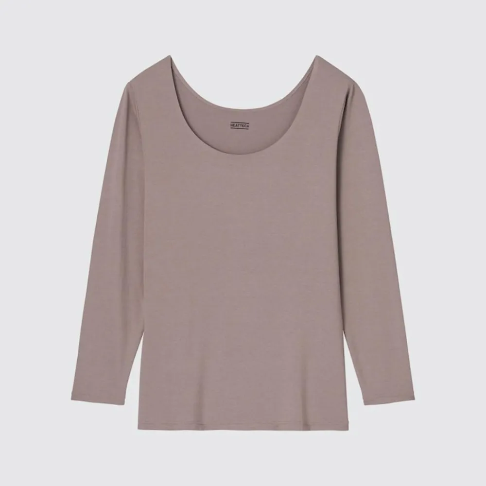 T-Shirts & Oberteile*UNIQLO Heattech Thermo Langarmshirt Mit Weitem Rundhals