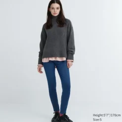 Hosen, Leggings & Jogginghosen*UNIQLO Heattech Ultra Stretch High Rise Jeans Thermo Leggings Blau