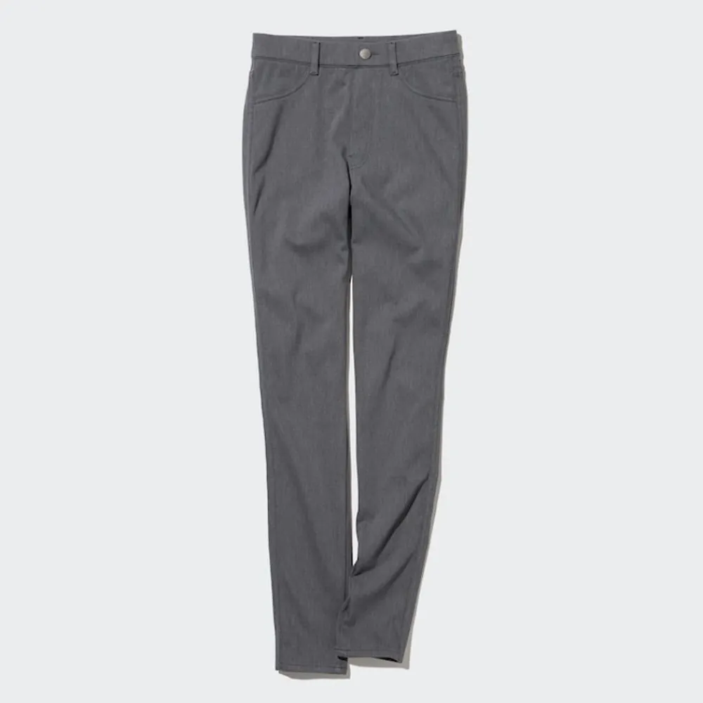 Hosen, Leggings & Jogginghosen*UNIQLO Heattech Ultra Stretch High Rise Thermo Leggings (Lang) Grau
