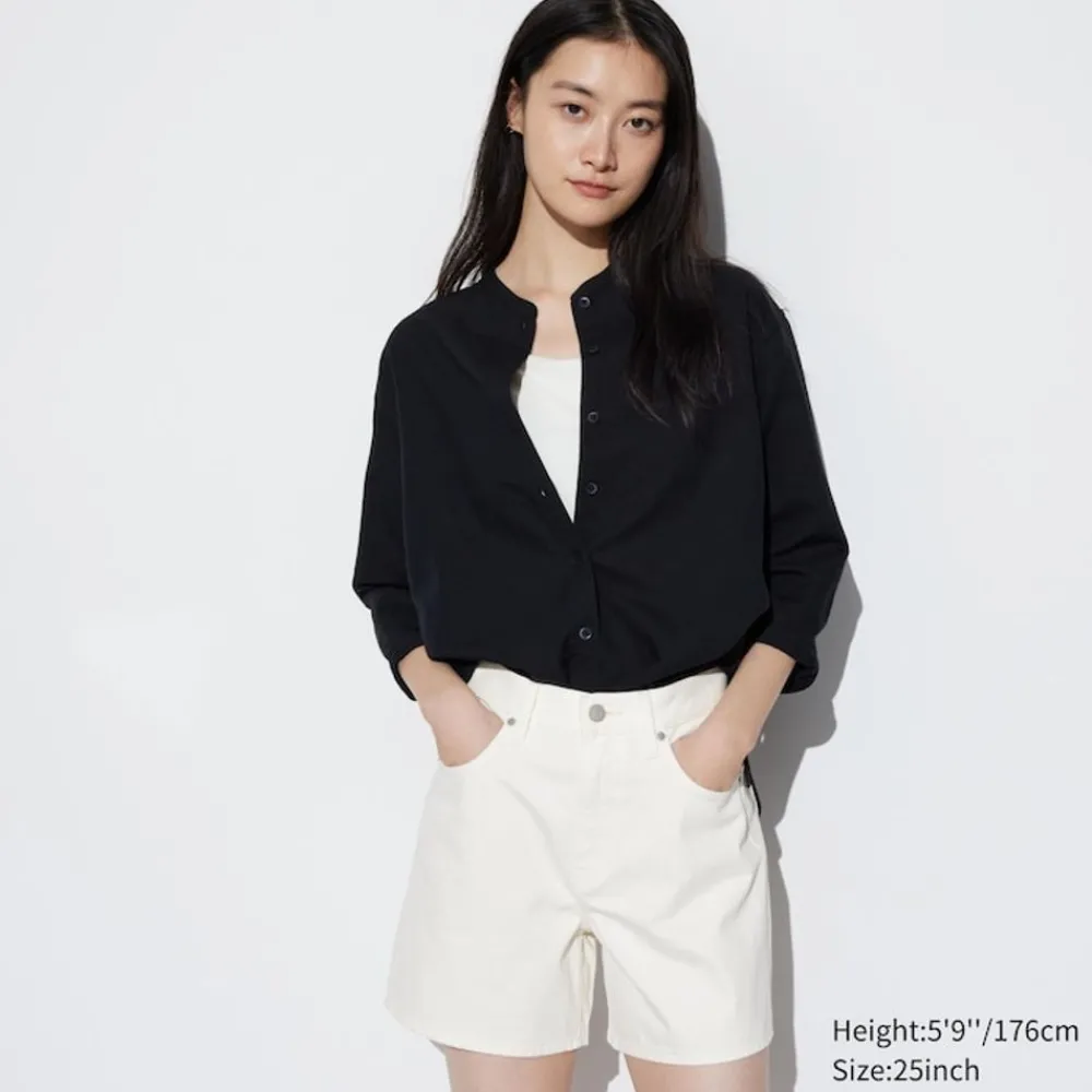 Hosen, Leggings & Jogginghosen*UNIQLO High Waisted Baggy Jeansshorts