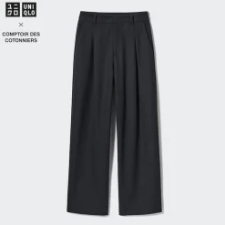 Hosen, Leggings & Jogginghosen*UNIQLO Jersey Bundfaltenhose (Wide Fit, Regular)