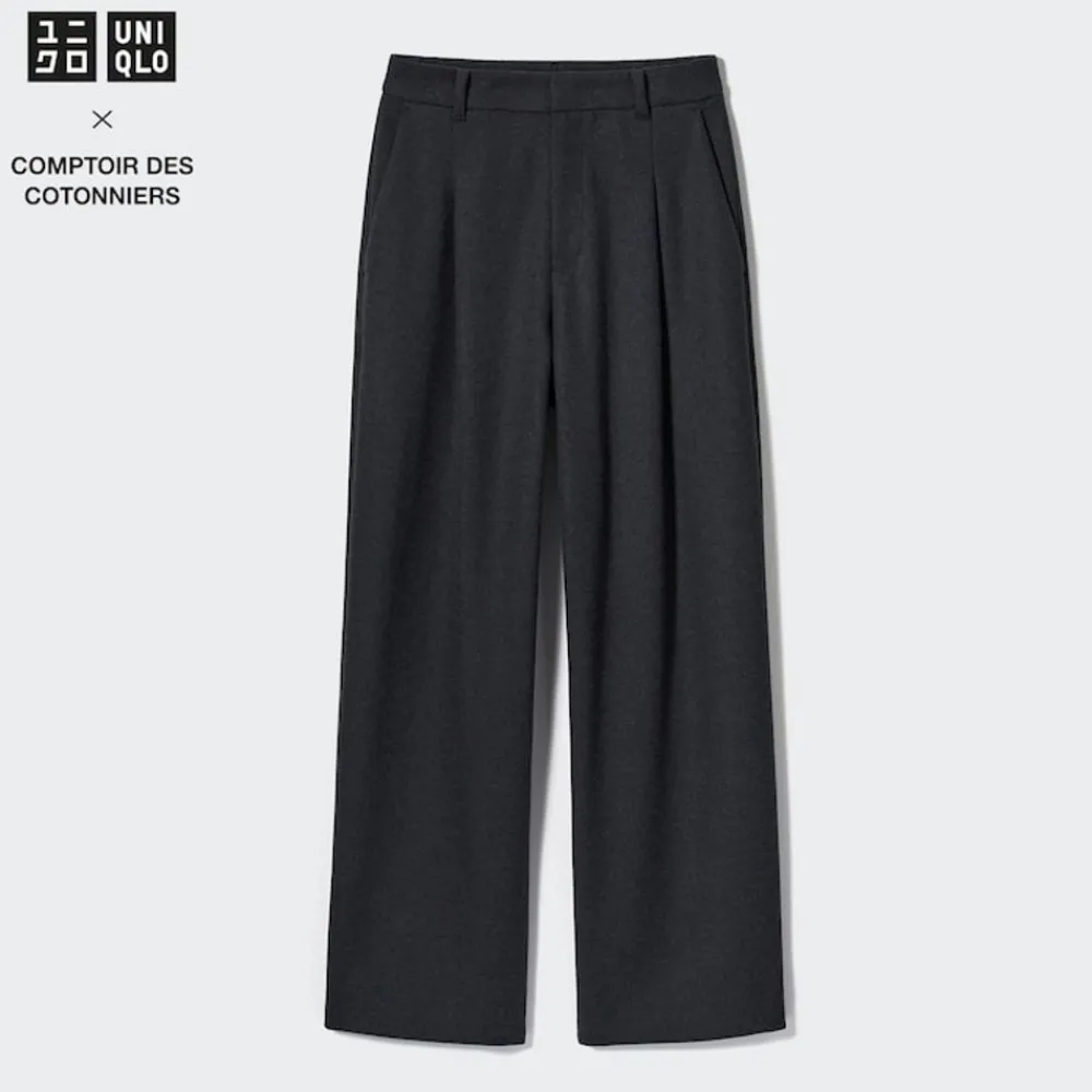 Hosen, Leggings & Jogginghosen*UNIQLO Jersey Bundfaltenhose (Wide Fit, Regular)