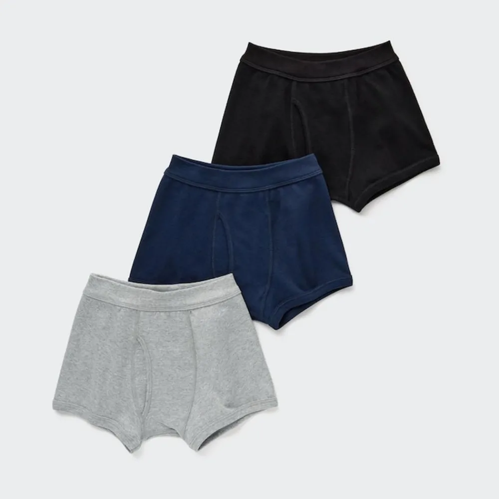 Bhs & Unterwäsche*UNIQLO Jungen Unterhose (3Er-Set) Grau