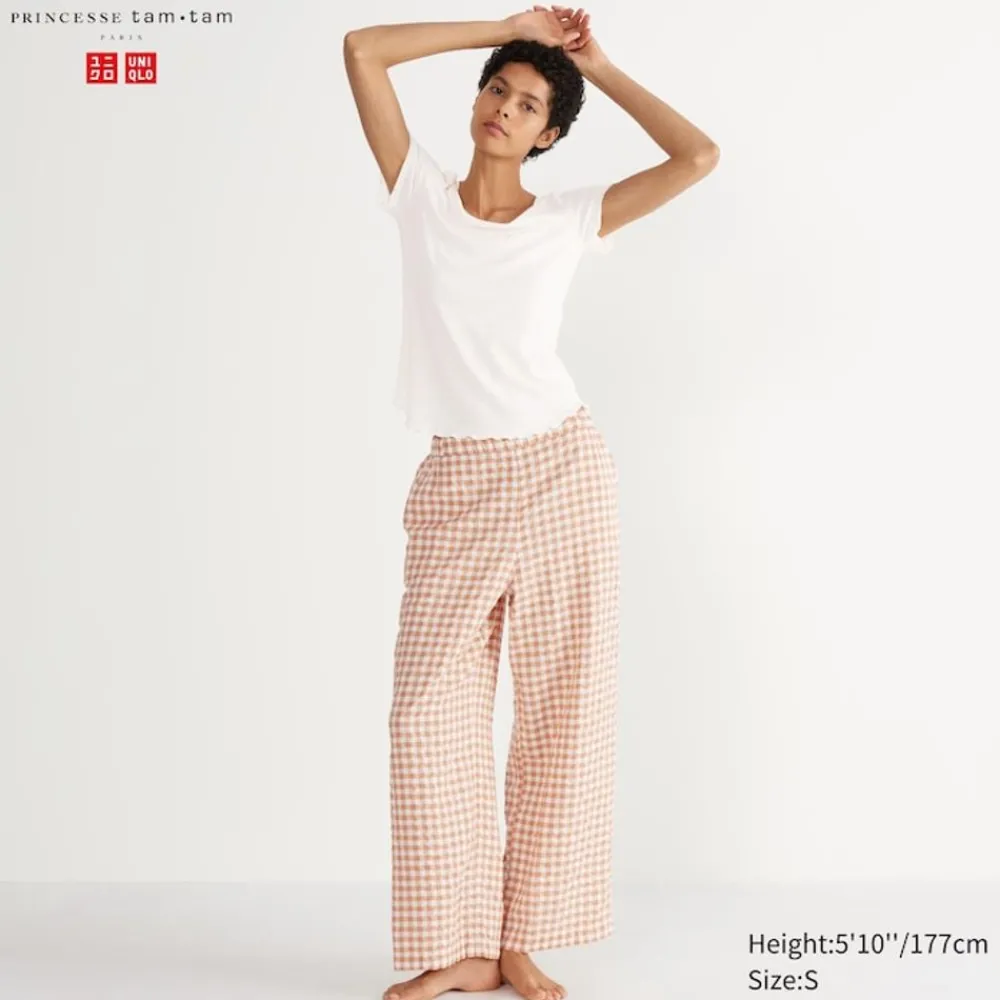 Loungewear & Pyjamas*UNIQLO Karierte Seersucker Easy Hose