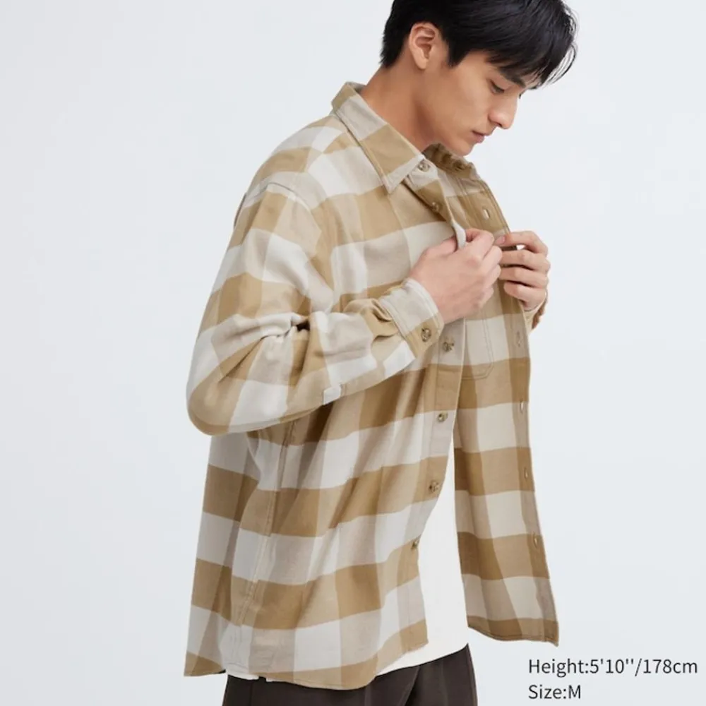 Hemden*UNIQLO Kariertes Flanell Langarm Hemd
