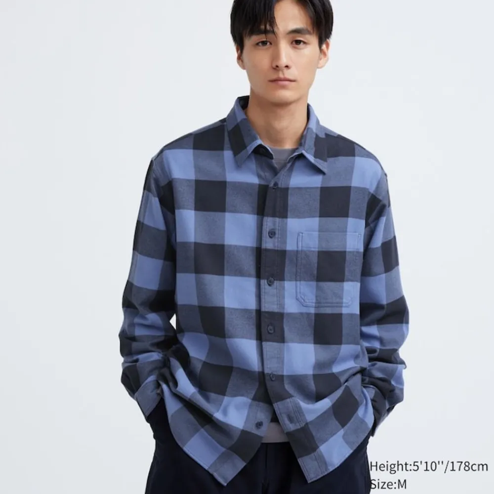 Hemden*UNIQLO Kariertes Flanell Langarm Hemd