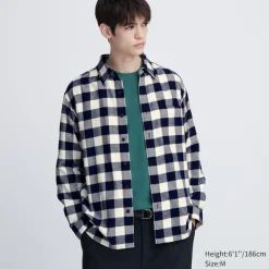 Hemden*UNIQLO Kariertes Flanell Langarm Hemd