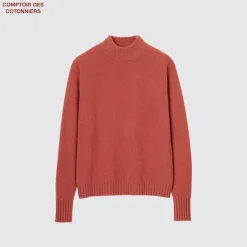 Pullover & Strickjacken*UNIQLO Kaschmir Pullover Mit Hohem Kragen Rot