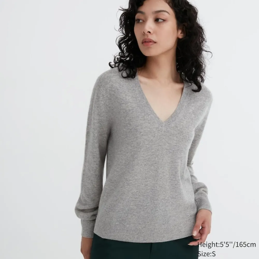 Pullover & Strickjacken*UNIQLO 100 % Kaschmir Pullover Mit V-Ausschnitt