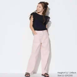 Jeans*UNIQLO Kinder Colour Jeans Mit Reisverschluss (Wide Fit)