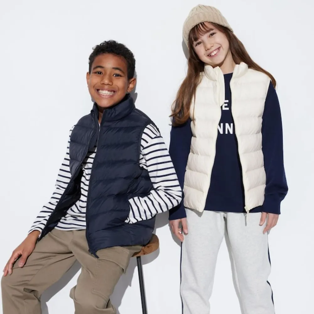 Mäntel, Jacken, Parka & Westen*UNIQLO Kinder Gefutterte Weste (Maschinenwaschbar, Wasserabweisend)
