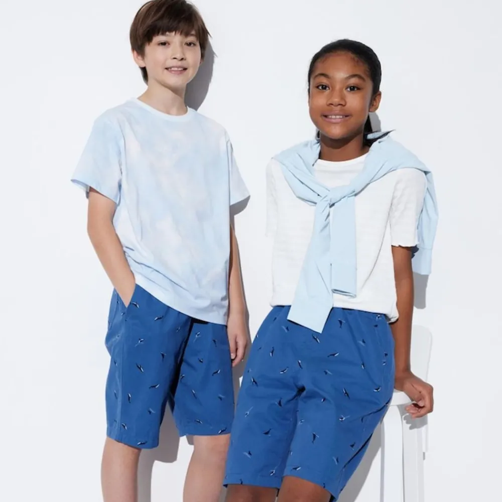 Hosen, Jogginghosen & Leggings*UNIQLO Kinder Gemusterte Easy Shorts