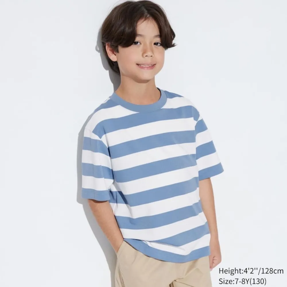 Airism Kuhlender Komfort*UNIQLO Kinder Gestreiftes Airism Baumwolle T-Shirt