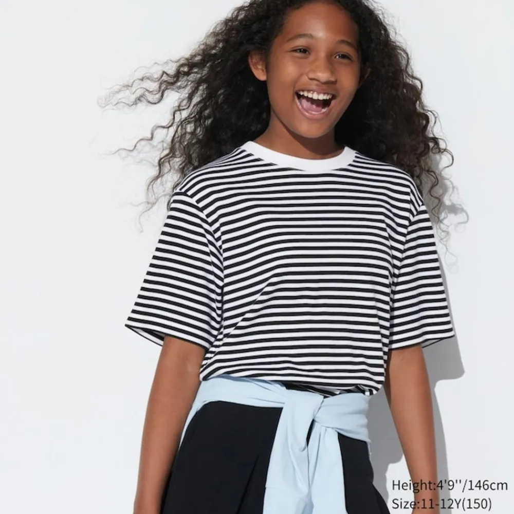 Airism Kuhlender Komfort*UNIQLO Kinder Gestreiftes Airism Baumwolle T-Shirt