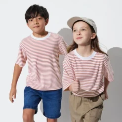 T-Shirts, Bh-Tops & Poloshirts*UNIQLO Kinder Gestreiftes Airism Baumwolle T-Shirt