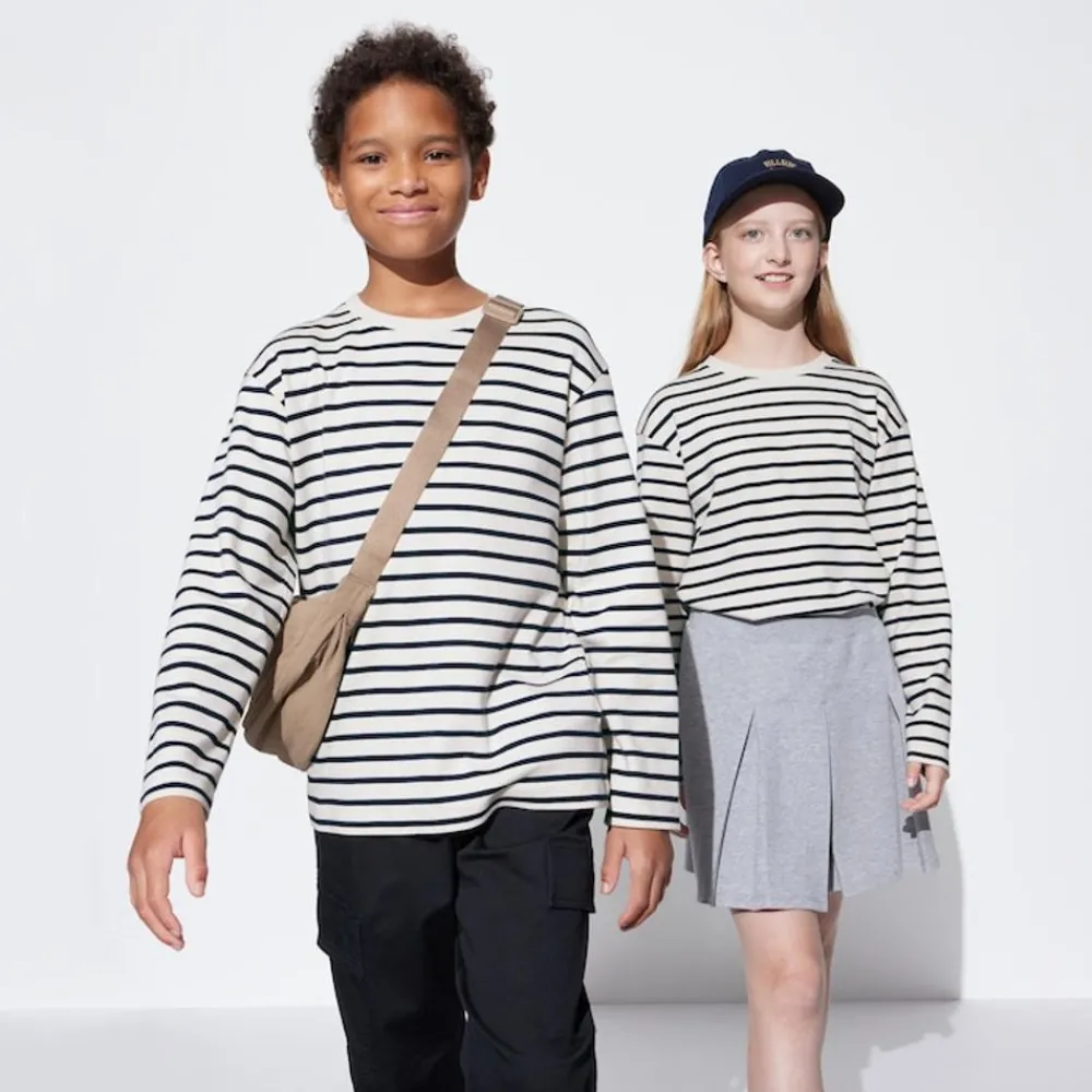 T-Shirts, Bh-Tops & Poloshirts*UNIQLO Kinder Gestreiftes Langarmshirt