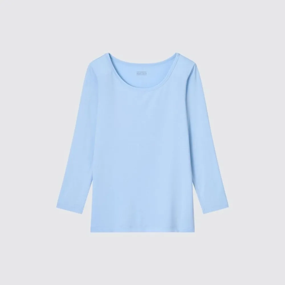T-Shirts, Bh-Tops & Poloshirts*UNIQLO Kinder Heattech Thermo Langarmshirt Mit Weitem Rundhalsausschnitt