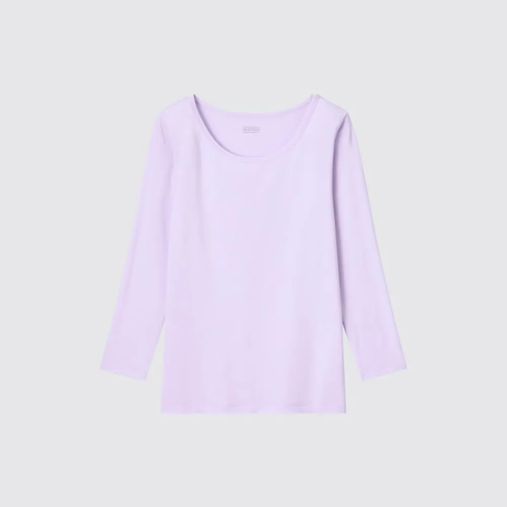 T-Shirts, Bh-Tops & Poloshirts*UNIQLO Kinder Heattech Thermo Langarmshirt Mit Weitem Rundhalsausschnitt
