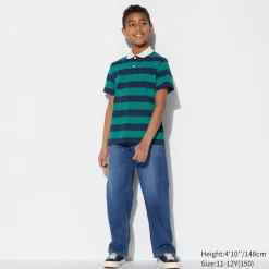Hosen, Jogginghosen & Leggings*UNIQLO Kinder Jeans Mit Reisverschluss (Wide Fit) Blau