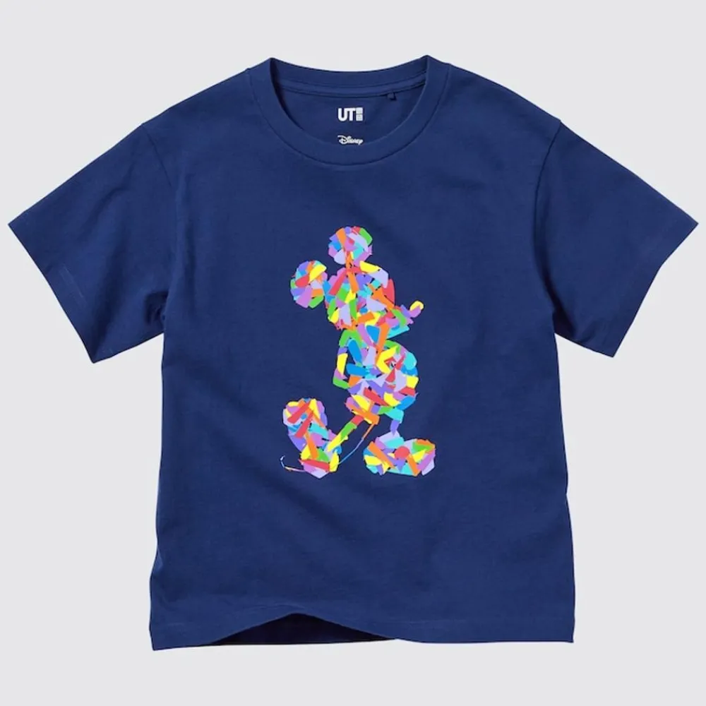 T-Shirts, Bh-Tops & Poloshirts*UNIQLO Kinder Mickey Stands Ut Bedrucktes T-Shirt Blau
