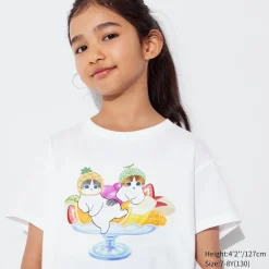 T-Shirts, Bh-Tops & Poloshirts*UNIQLO Kinder Mofusand Fruits Paradise Ut Bedrucktes T-Shirt Weis