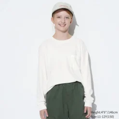 T-Shirts, Bh-Tops & Poloshirts*UNIQLO Kinder Sanftes Velours Langarmshirt