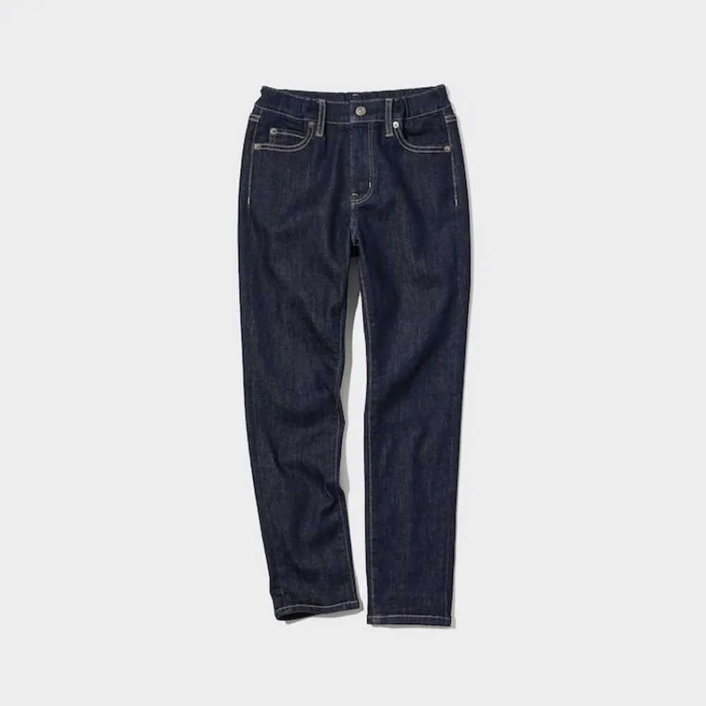 Hosen, Jogginghosen & Leggings*UNIQLO Kinder Super Soft Jeans Mit Reisverschluss Blau