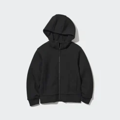 Sweatshirts*UNIQLO Kinder Ultra Stretch Dry Sweatjacke Mit Kapuze Schwarz