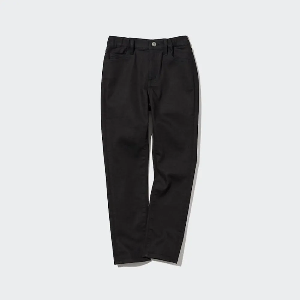 Hosen, Jogginghosen & Leggings*UNIQLO Kinder Ultra Stretch Soft Jeans Mit Reisverschluss Schwarz