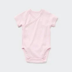 Strampler & Bodys*UNIQLO Kurzarm Body (Vordere Offnung, Lochmuster)