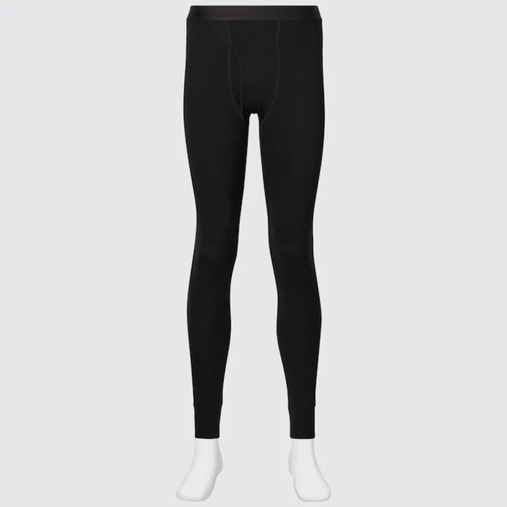 Unterwäsche*UNIQLO Lange Heattech Extra Warm Baumwolle Thermo Unterhose Schwarz