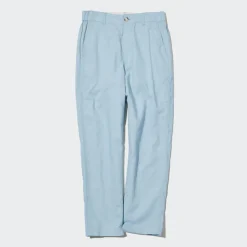 Hosen, Leggings & Jogginghosen*UNIQLO Leinen Baumwolle Hose (Tapered Fit) Blau