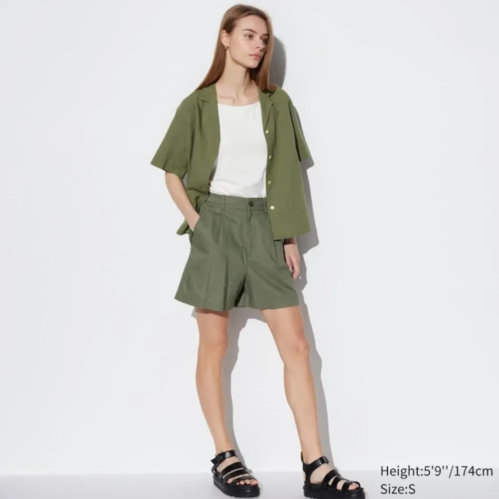 Hosen, Leggings & Jogginghosen*UNIQLO Leinen Baumwolle Shorts