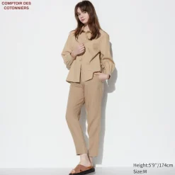 Hosen, Leggings & Jogginghosen*UNIQLO Leinen Hose In 7/8-Lange (Tapered Fit)