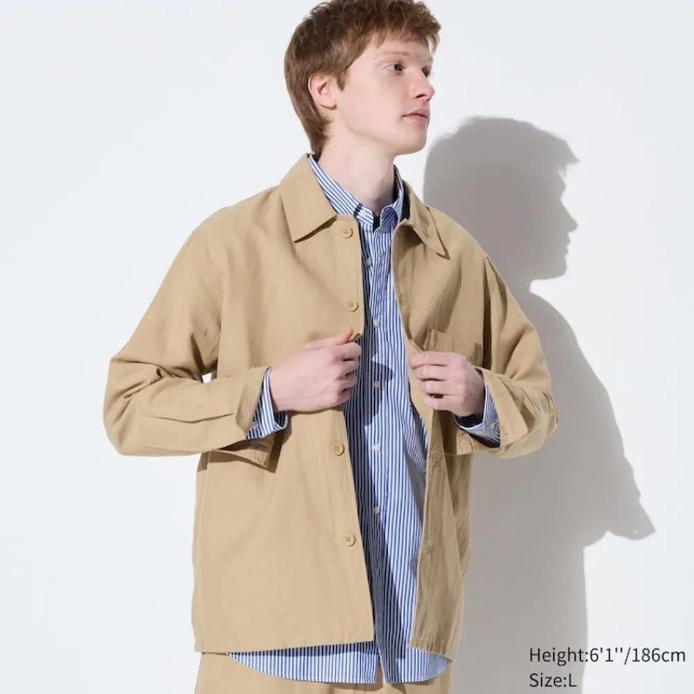 Hemden*UNIQLO Leinenmix Langarm Hemd