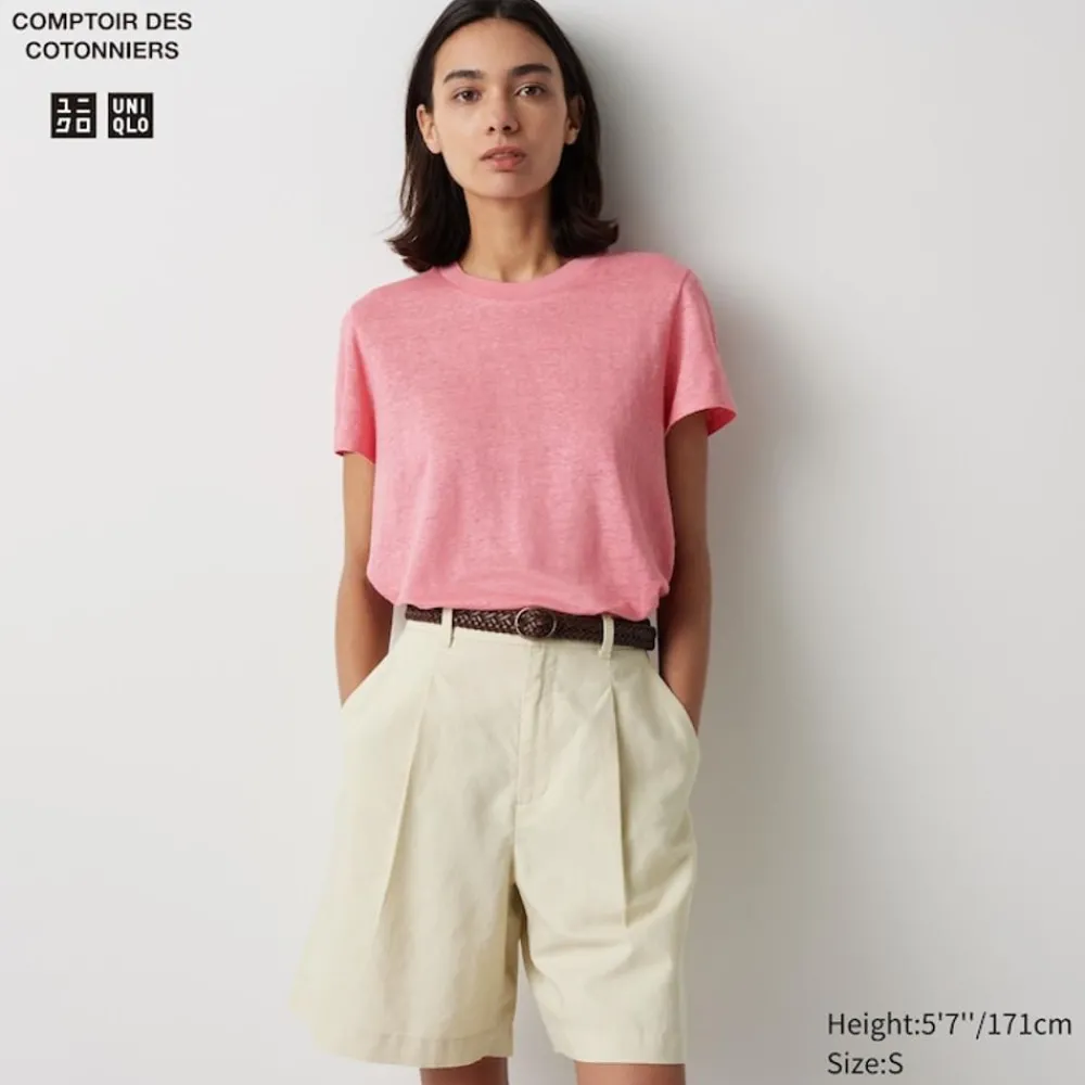 T-Shirts & Oberteile*UNIQLO 100 % Leinen T-Shirt