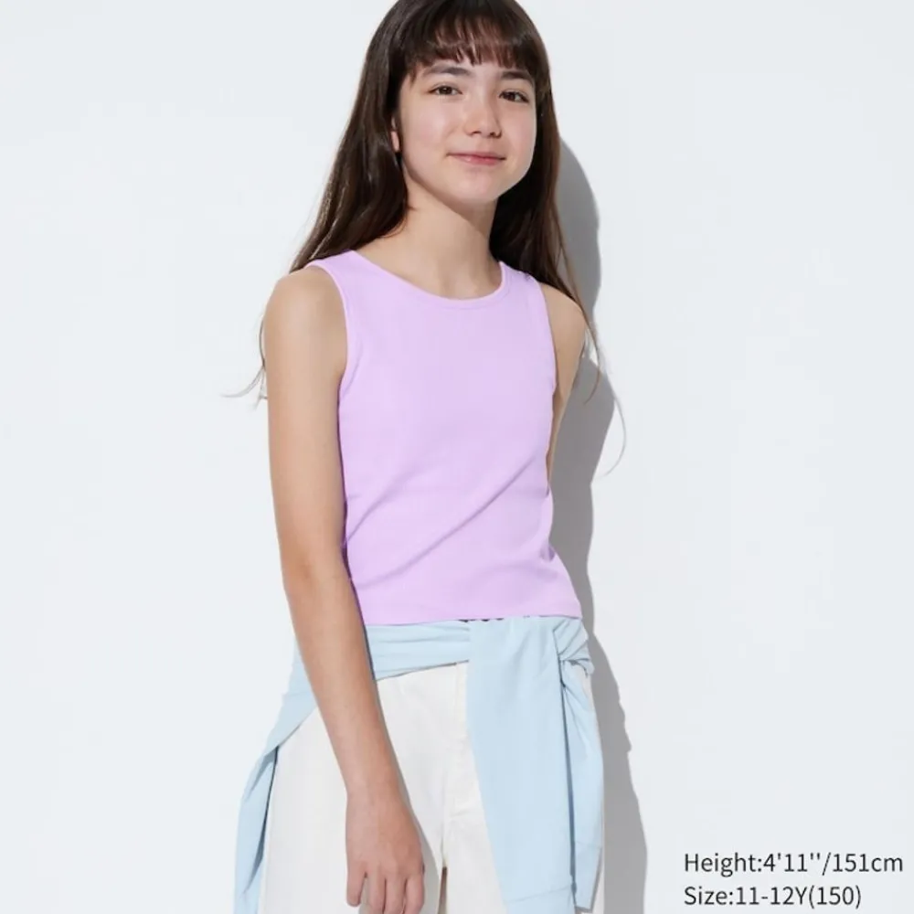 Airism Kuhlender Komfort*UNIQLO Madchen Geripptes Airism Baumwolle Bh-Tanktop