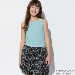 Bhs & Unterwäsche*UNIQLO Madchen Geripptes Airism Baumwolle Bh-Tanktop