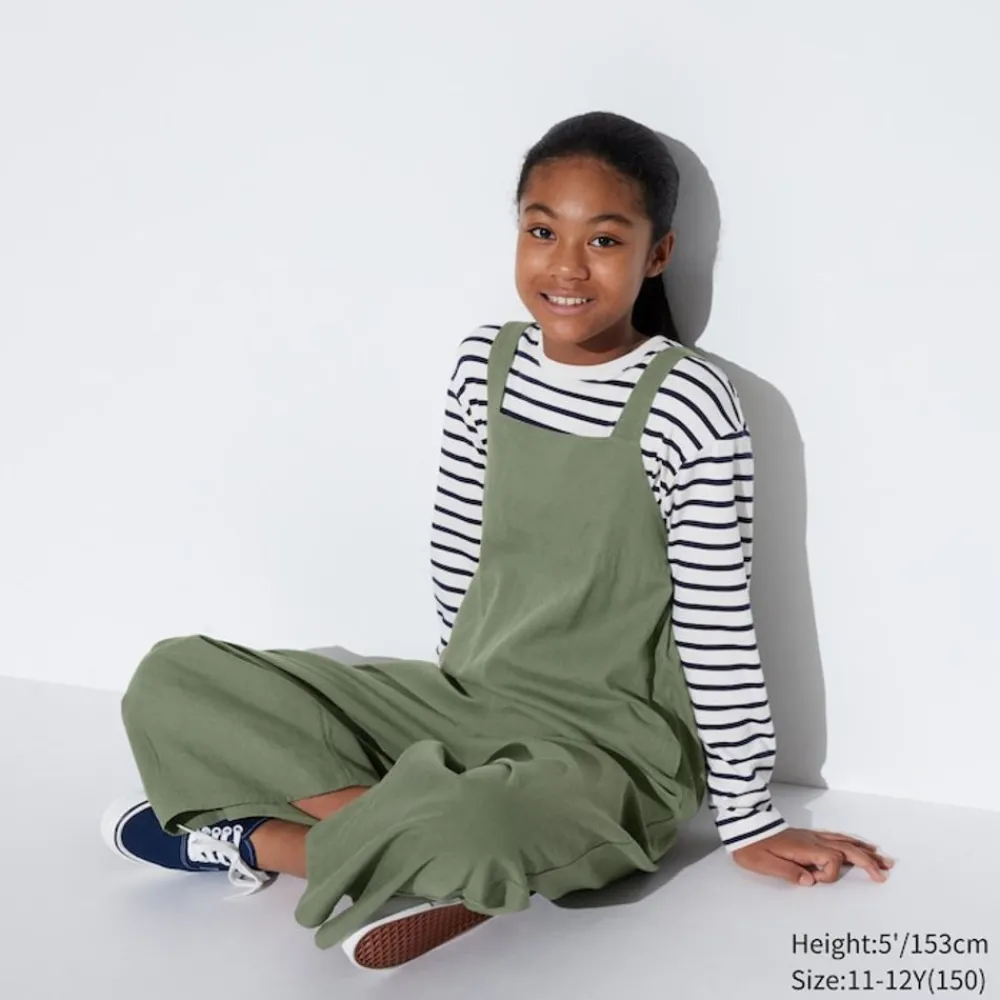 Naturlich Feines Leinen*UNIQLO Madchen Leinenmix Jumpsuit